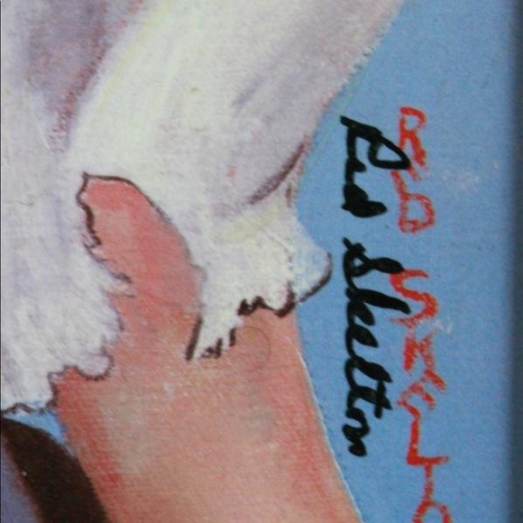 Set of 3 Red Skelton print on canvas with frame-signed  with frames - Picture 7 of 16